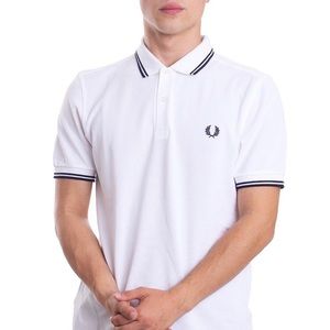 White/Navy Fred Perry Polo